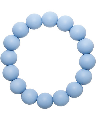 Nibbling Bracciale/Massaggiagengive ad Anello - Kew Celeste - 100% Silicone Alimentare Massaggiagengive