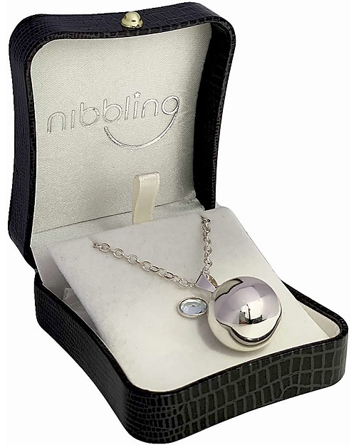 Nibbling Chiama Angeli Bola con Catena Argento, Pietra Zircone Chiama Angeli