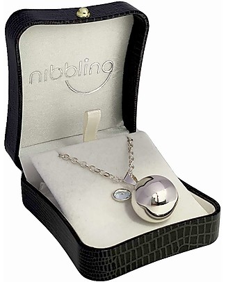 Nibbling Chiama Angeli Bola con Catena Argento, Pietra Zircone Chiama Angeli