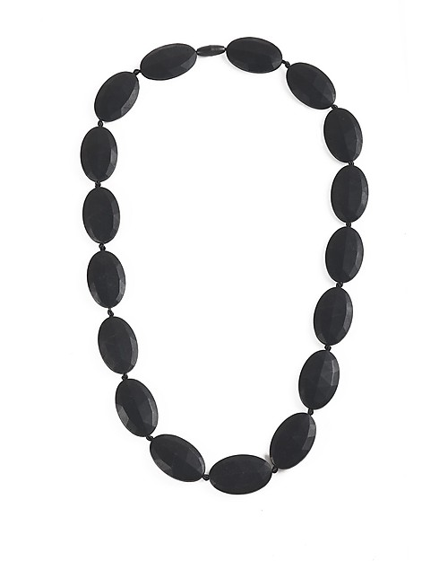 Nibbling Collana da Allattamento Chelsea - Nero - 100% Silicone Alimentare e Chiusura a Scomparsa! Collane Allattamento