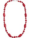 Nibbling Collana da Allattamento Greenwich - Rosso - 100% Silicone Alimentare e Chiusura a Scomparsa! Collane Allattamento