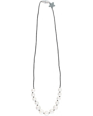 Nibbling Collana da Allattamento Harrow - Pearl - 100% Silicone Alimentare e Chiusura a Scomparsa! Collane Allattamento