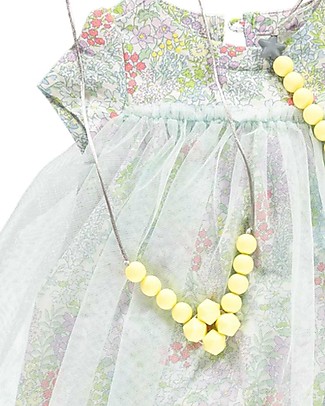 Nibbling Collana da Allattamento Havana - Gialla - 100% Silicone Alimentare e Chiusura a Scomparsa! Collane Allattamento