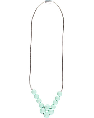 Nibbling Collana da Allattamento Havana - Menta - 100% Silicone Alimentare e Chiusura a Scomparsa! Collane Allattamento