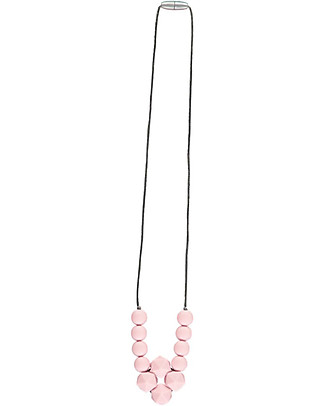 Nibbling Collana da Allattamento Havana - Rosa - 100% Silicone Alimentare e Chiusura a Scomparsa! Collane Allattamento