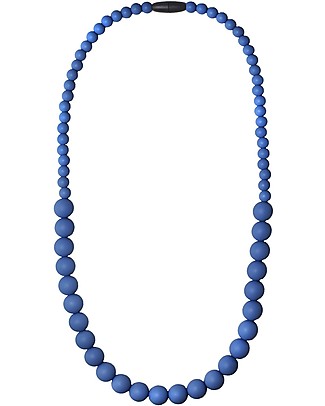 Nibbling Collana da Allattamento Kew - Zaffiro - 100% Silicone Alimentare e Chiusura a Scomparsa! Collane Allattamento