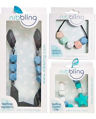 Nibbling Collana da Allattamento Mayfair - Bianco Perlato - 100% Silicone Alimentare e Chiusura a Scomparsa! Collane Allattamento