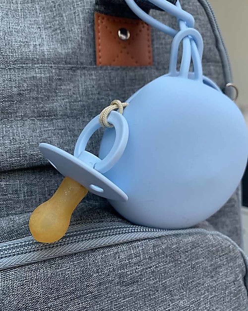 Nibbling Custodia Proteggi Ciuccio - Celeste - 100% Silicone Alimentare Ciucci