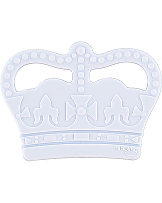 Nibbling Massaggiagengive - Corona Royal Baby, Blu - 100% Silicone Alimentare Massaggiagengive