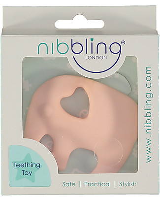 Nibbling Massaggiagengive - Elefante Pesca - 100% Silicone Alimentare Massaggiagengive