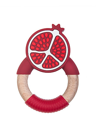 Nibbling Massaggiagengive Superfood Melagrana - Silicone Alimentare e Legno Ciucci