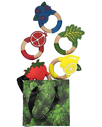 Nibbling Massaggiagengive Superfood Mirtilli - Silicone Alimentare e Legno Massaggiagengive