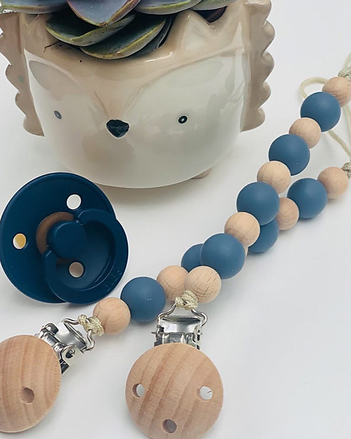 Nibbling Reggiciuccio Universale Morbido - Earth Denim - Ecologico e Naturale! Catenelle Portaciuccio