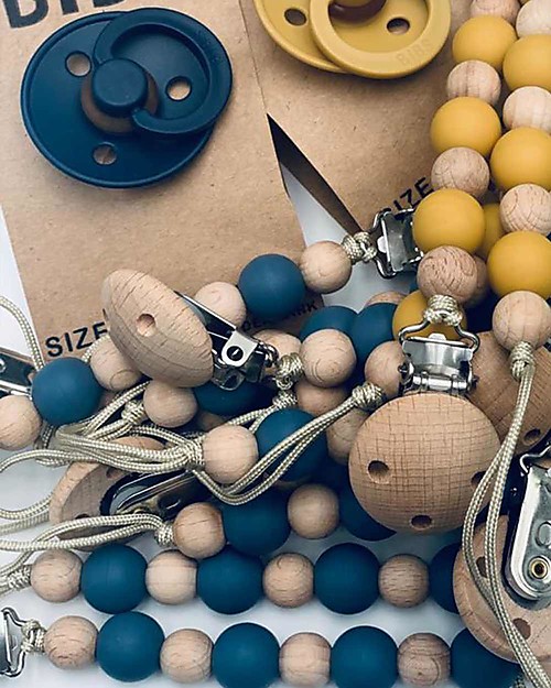 Nibbling Reggiciuccio Universale Morbido - Earth Denim - Ecologico e Naturale! Catenelle Portaciuccio