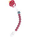 Nibbling Reggiciuccio Universale Morbido - Pluto Melograno - 100% Silicone Alimentare e Chiusura a Scomparsa! Catenelle Portaciuccio