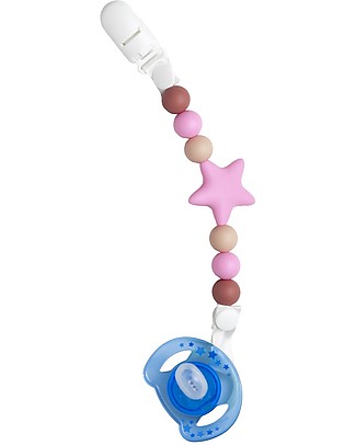 Nibbling Reggiciuccio Universale Morbido - Stellar Pink - 100% Silicone Alimentare e Chiusura a Scomparsa! Ciucci