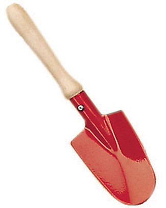 NICToys Paletta in Acciaio e Legno FSC - Rosso 22 cm Giochi da Giardinaggio