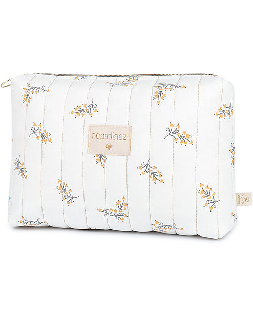 Nobodinoz Beauty Case - Flore - 18x25x7 cm - Cotone Bio Trousse e Pochette