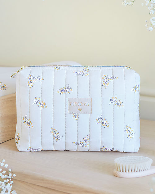 Nobodinoz Beauty Case - Flore - 18x25x7 cm - Cotone Bio Trousse e Pochette