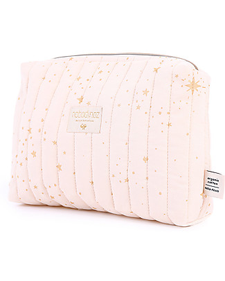 Nobodinoz Beauty Case, Gold Stella/Rosa - 18x25x7 cm - Cotone Bio Trousse & Pochette