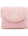 Nobodinoz Beauty Case Maternità Savanna, Rosa - 26x22x6 cm - Velluto Ecologico Trousse e Pochette