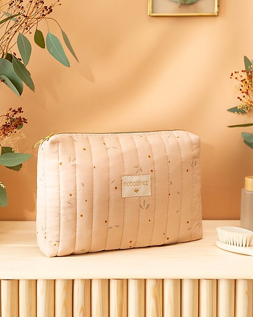 Nobodinoz Beauty Case - Willow Dune - 18x25x7 cm - Cotone Bio Trousse e Pochette