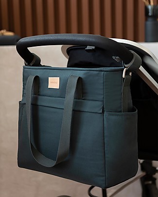 Nobodinoz Borsa Cambio Impermeabile Baby on the Go - Blu - Cotone Bio Borse Cambio