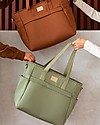 Nobodinoz Borsa Cambio Impermeabile Baby on the Go - Verde Oliva - Cotone Bio Borse Cambio