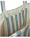 Nobodinoz Borsa da Spiaggia Portofino - Righe Blu e Bianche - 100% Cotone Organico Borse Shopper