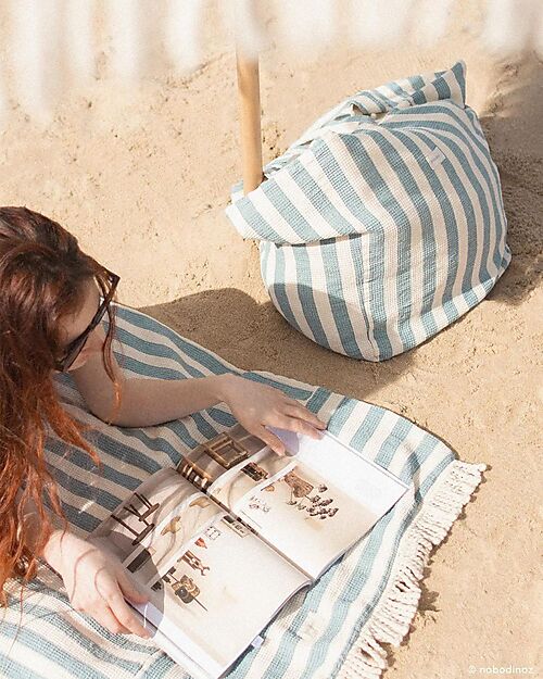 Borsa Donna Borse Chiare Estive Borsa Mare Bianca E Verde A Righe