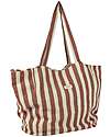 Nobodinoz Borsa da Spiaggia Portofino - Righe Rosse e Bianche - 100% Cotone Organico Borse Shopper