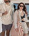 Nobodinoz Borsa da Spiaggia Portofino - Righe Rosse e Bianche - 100% Cotone Organico Borse Shopper
