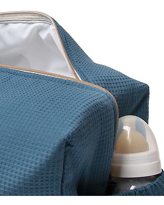 Nobodinoz Borsa Maternità Impermeabile Opera, Blu - Cotone bio Borse Cambio e Accessori