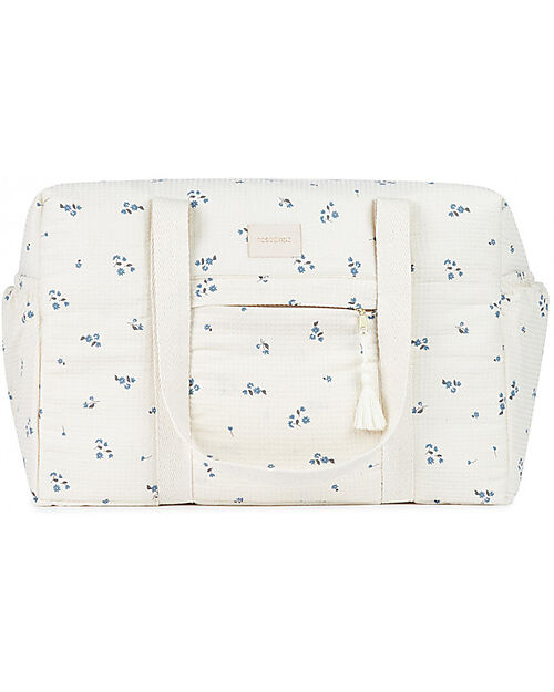 Nobodinoz Borsa Maternità Impermeabile Opera - Lily Blue - Cotone bio Borse Cambio