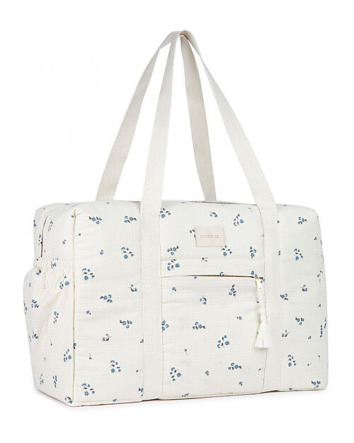 Nobodinoz Borsa Maternità Impermeabile Opera - Lily Blue - Cotone bio Borse Cambio