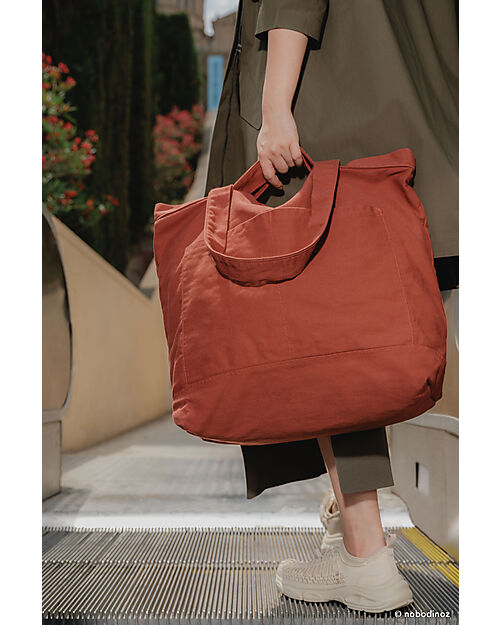 Nobodinoz Borsa Maxi Paris-Tokyo - Rust - Cotone Bio - 53 x 43 x 20 cm Borse da Viaggio