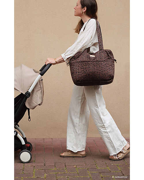 Nobodinoz Borsa Organizer per Passeggino Hyde Park - 38x33x16 cm - Leonie Brown Borse e Organizer