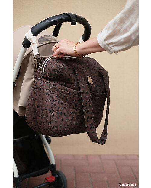 Nobodinoz Borsa Organizer per Passeggino Hyde Park - 38x33x16 cm - Leonie Brown Borse e Organizer