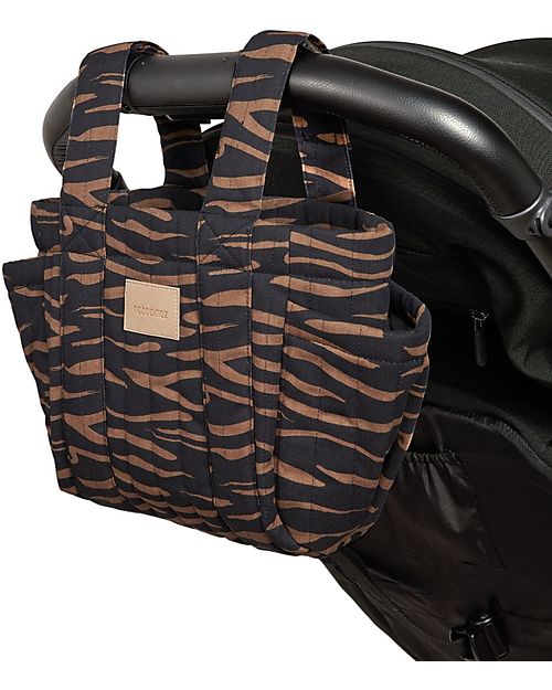 Nobodinoz Borsa Organizer per Passeggino Hyde Park - Blue Waves - Cotone Bio Borse e Organizer