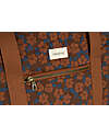 Nobodinoz Borsa Paris-Tokyo - Maroon Poppies - Cotone Bio - 44 x 37 x 14 cm Borse da Viaggio