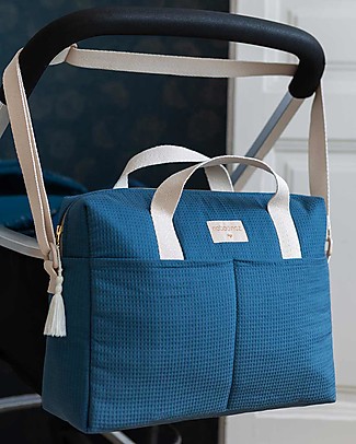 Nobodinoz Borsa per Passeggino Impermeabile Nido d'Ape Gala - Night Blue Borse Cambio e Accessori