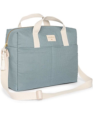 Nobodinoz Borsa per Passeggino Impermeabile Nido d'Ape Gala - Stone Blue Borse Cambio e Accessori