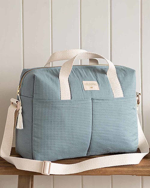 Nobodinoz Borsa per Passeggino Impermeabile Nido d'Ape Gala - Stone Blue Borse Cambio