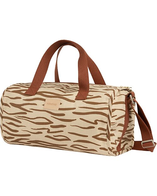 Nobodinoz Borsa Sportiva Impermeabile Get Ready - Brown Waves Borse da Viaggio