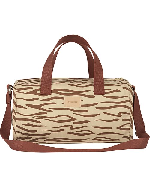 Nobodinoz Borsa Sportiva Impermeabile Get Ready - Brown Waves Borse da Viaggio