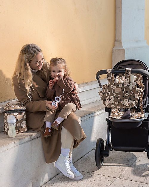 Nobodinoz Borsa Termica Impermeabile per Snack e Biberon Baby on the Go - Camellia - Cotone Bio Contenitori Termici
