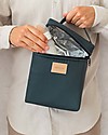 Nobodinoz Borsa Termica Impermeabile per Snack e Biberon Baby on the Go - Carbon Blu - Cotone Bio Contenitori Termici