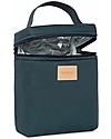 Nobodinoz Borsa Termica Impermeabile per Snack e Biberon Baby on the Go - Carbon Blu - Cotone Bio Contenitori Termici