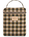 Nobodinoz Borsa Termica Impermeabile per Snack e Biberon Baby on the Go - Green Checks - Cotone Bio Contenitori Termici