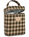 Nobodinoz Borsa Termica Impermeabile per Snack e Biberon Baby on the Go - Green Checks - Cotone Bio Contenitori Termici
